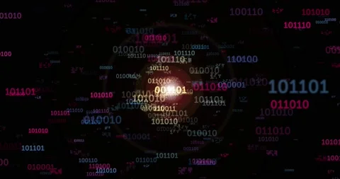 Abstract blockchain data transfer Stock Footage 164759593