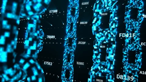 Abstract Blockchain Internet Network Code Future Security Concept Stock Footage 120961829