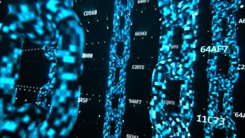 Abstract Blockchain Internet Network Code Future Security Concept Stockillustratie