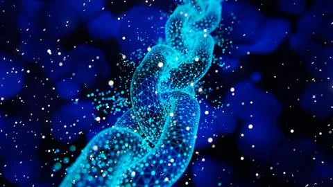 Abstract Blockchain Network Background, 3d render Illustrazione stock