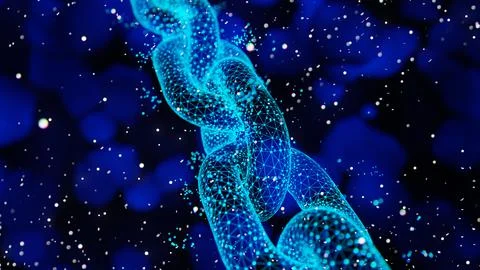 Abstract Blockchain Network Background, 3d render 스톡 일러스트