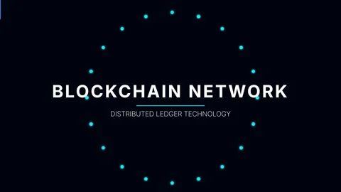 Abstract blockchain network visualization of secure digital data flow Video stock 337500862