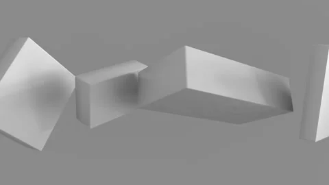 Abstract Blocks 3D Gray Background Stock Footage 156821288