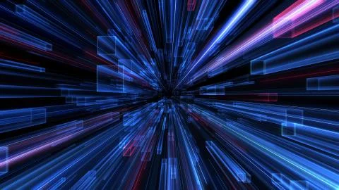 Abstract blocks background. light line, 3d rendering. イラスト素材