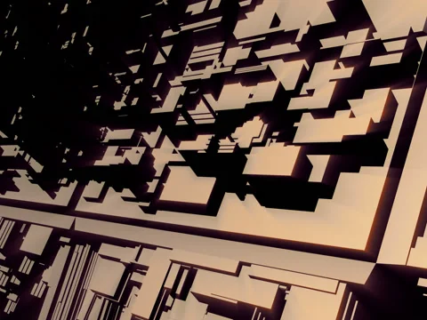 Abstract Blocks Morph Animation Stock Footage 71074066