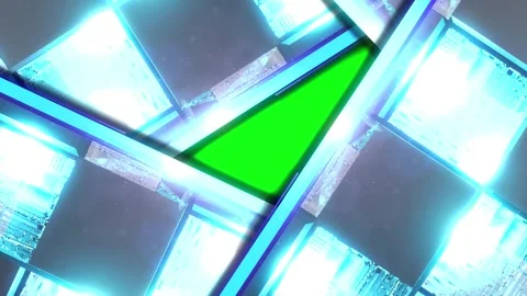 Abstract blocks moving in glowing modern futuristic background. Backdrop wit Stock Footage 246678474