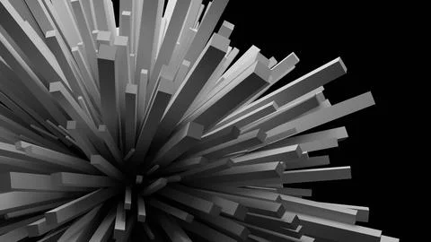 Abstract blocks white black background Illustrazione stock