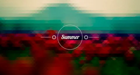 Abstract blossoming field Stock Illustration