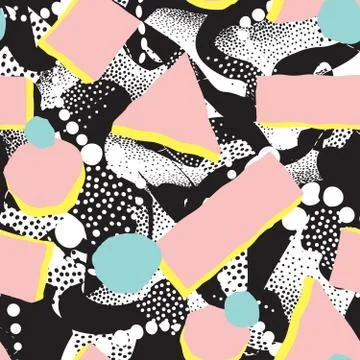 Abstract blot seamless pattern. Dotted painting background Stock Illustration