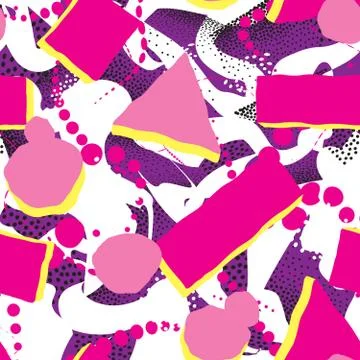 Abstract blot seamless pattern. Dotted painting background Stock Illustration