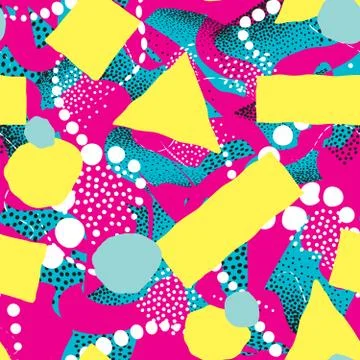 Abstract blot seamless pattern. Dotted painting background Stock Illustration