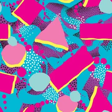 Abstract blot  seamless pattern. Dotted painted tile background. Stock Illustration