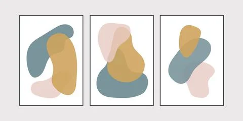 Abstract blotch shape. Liquid shape elements. Set of modern graphic elements Stock Illustration