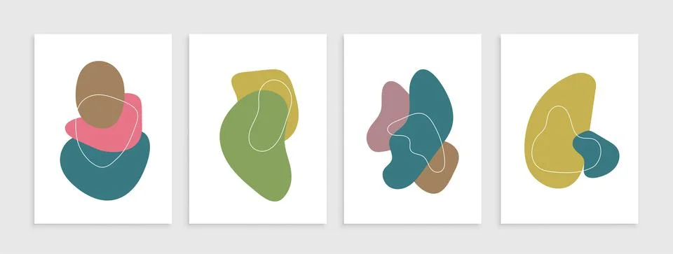 Abstract blotch shape. Liquid shape elements. Fluid dynamical colored forms Stock Illustration