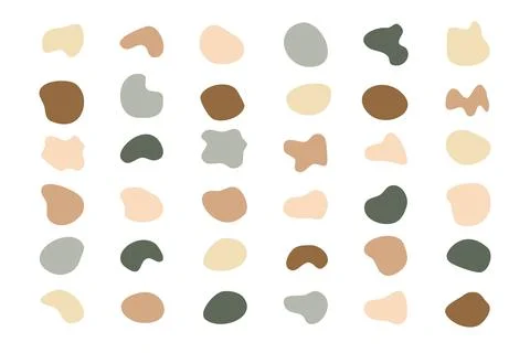 Abstract blotch shape. Liquid shape elements. Set modern elements. Fluid Stockillustratie