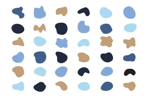 Abstract blotch shape. Liquid shape elements. Set modern elements. Fluid Stockillustratie