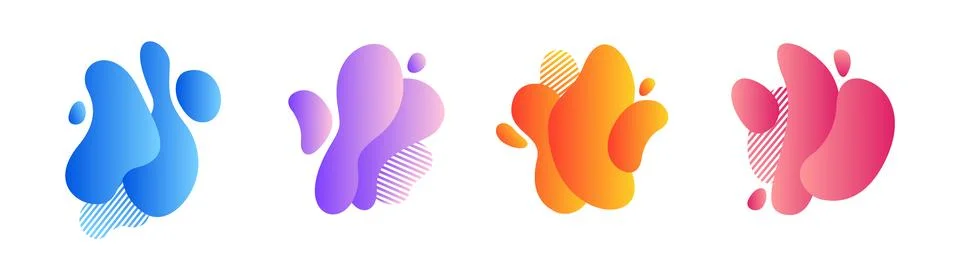 Abstract blotch shape. Liquid shape elements. Set of modern graphic element.. イラスト素材