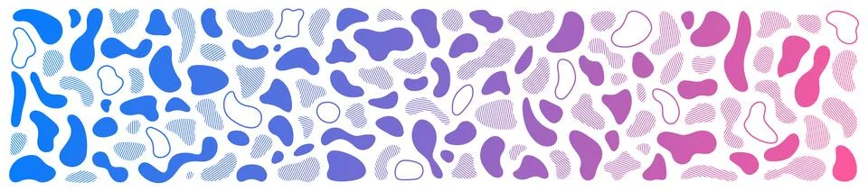 Abstract blotch shape. Liquid shape elements. Set of modern graphic element.. Illustrazione stock