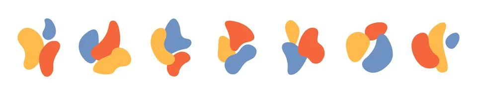 Abstract blotch shape. Liquid shape elements. Set of modern graphic element.. イラスト素材