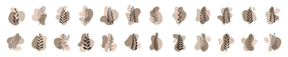 Abstract blotch shape. Liquid shape elements. Set of modern graphic element.. Stock Illustration