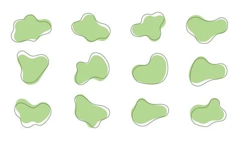 Abstract blotch shape. Random abstract liquid organic black irregular blob .. Stockillustratie