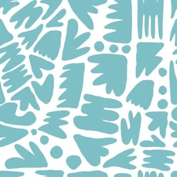 Abstract blotch shape seamless pattern. Concept contemporary fabric textile d 스톡 일러스트