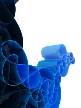 Abstract blue 3d background Stock Illustration