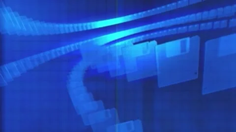 Abstract Blue 3D Blocks Grid Network Wave 库存影片 332932430