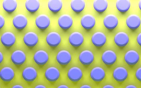 Abstract Blue 3D Circles Pattern - Spheres Design on Dark Background. 3d rend Stock Illustration
