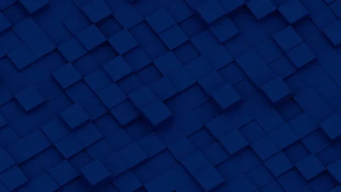 Abstract Blue 3D Cubes Wave Seamless Loop - Isometric Digital Data Background Stock Footage 340435083