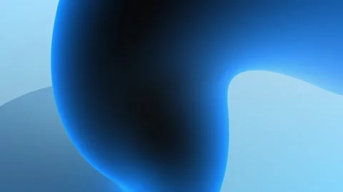Abstract blue 3d curved shape pattern loop rotation background Video stock 341899511