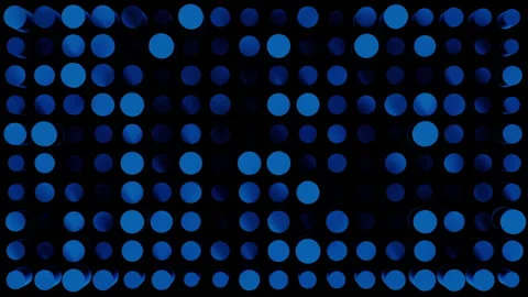 Abstract Blue 3D Cylinders Seamless Loop - Digital LED Dot Matrix Background Stock Footage 340411993