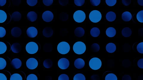 Abstract Blue 3D Cylinders Seamless Loop - Digital LED Dot Matrix Background Stock Footage 340413182