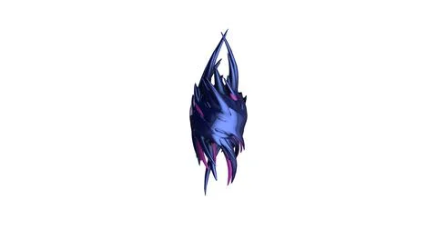 Abstract blue 3d figure, design element, isolate white background futuristic Stock Illustration