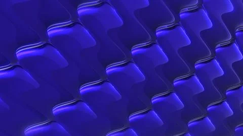 Abstract Blue 3D Glossy Rounded Tile Pattern Background, Futuristic Geometr.. Stockillustratie