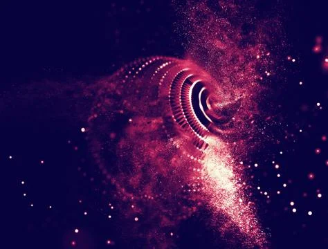 Abstract blue 3d Illuminated distorted Mesh Sphere . Neon Sign . Futuristic Stock Illustration