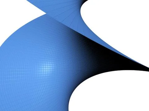 Abstract blue 3d object Stock Illustration