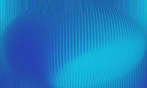 Abstract blue 3D sphere background with grainy texture and vertical ribbed .. Stock-Illustration