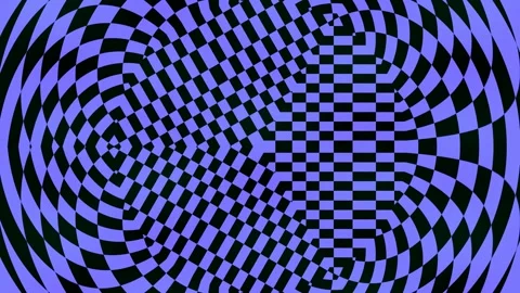 Abstract blue and black checkerboard hypnotic background pattern animation Stock Footage 339788785