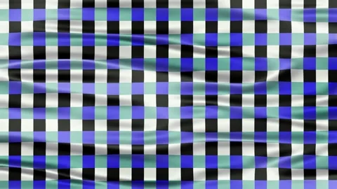 Abstract blue and black checkered pattern with a wavy fabric texture, perfe.. Stock Footage 340538401