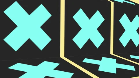 Abstract blue and black crosses pattern Vídeos de archivo 258943553
