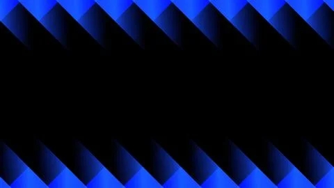 Abstract blue and black geometric background with top and bottom 3d border .. Stockillustratie