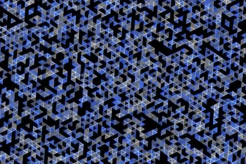 Abstract blue and black geometric pattern with lines and shapes イラスト素材