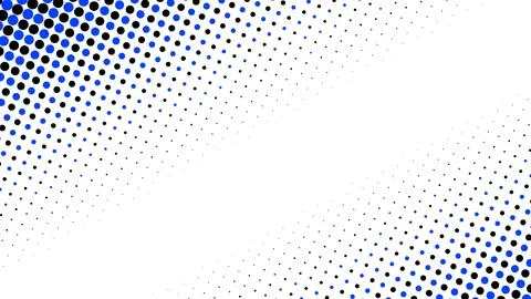 Abstract Blue and Black Halftone Pattern 库存插图