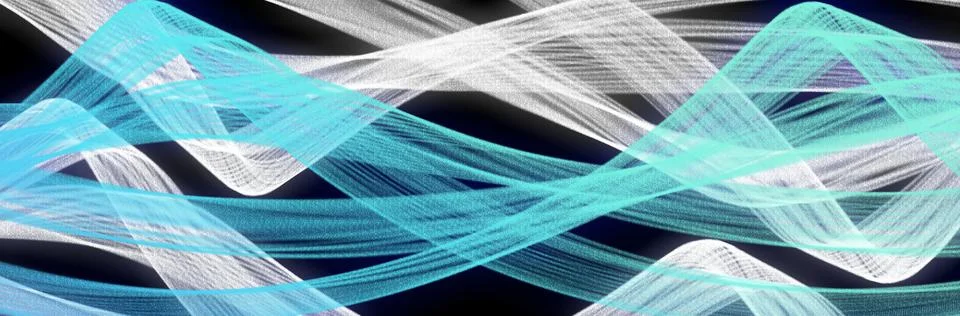 Abstract Blue and Black Pattern with Waves 스톡 일러스트