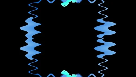Abstract Blue and Black Waves Frame Stock Footage 284404549