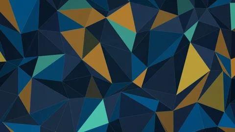 Abstract Blue and Bronze Low Poly Geometric Background 库存影片 331592832