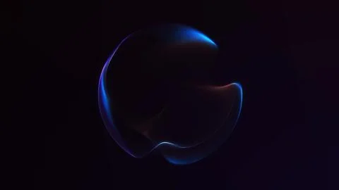Abstract blue and brown gradient energy sphere with smooth glowing plasma a.. Stock Illustration