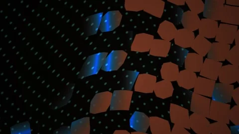 Abstract blue and brown shapes on black background. Stock Footage 335942466