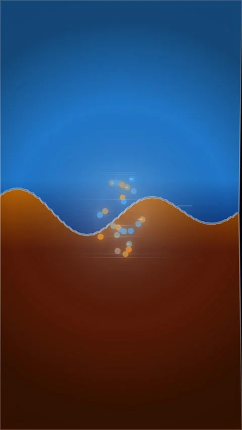 Abstract blue and brown wave background for graphic design presentation Stock Footage 345491865